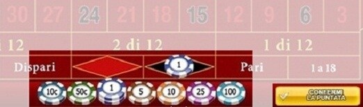 roulette dal vivo sisal casinò