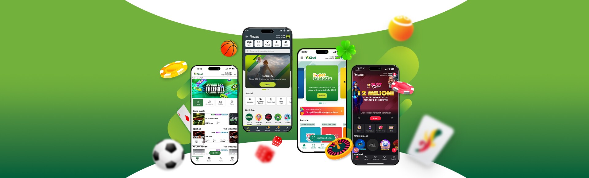 Interfaccia delle app mobili Sisal