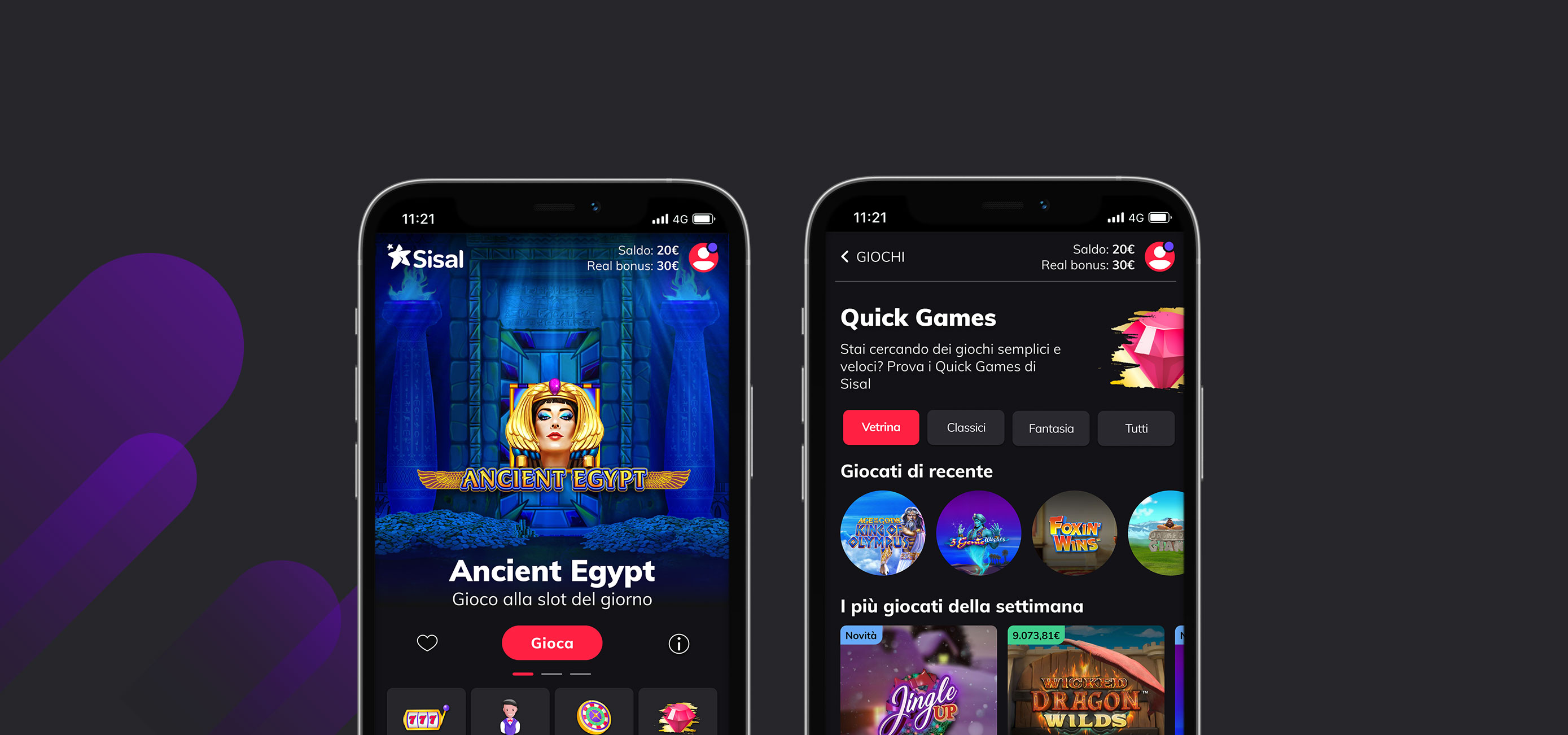Scarica l'app Casinò Slot e Blackjack di Sisal